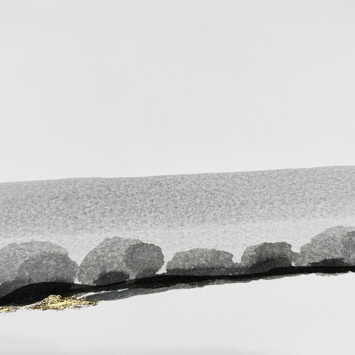 The curve of La Seine 02 - Ink Wash Painting