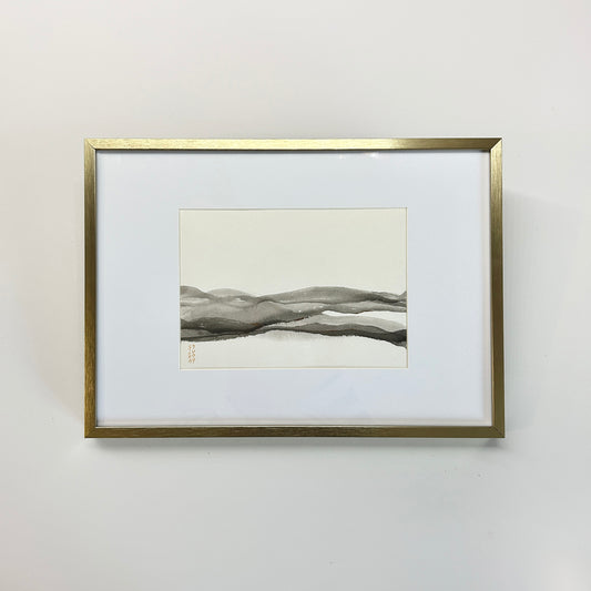 Relief de paysage 01 - Peinture Lavis