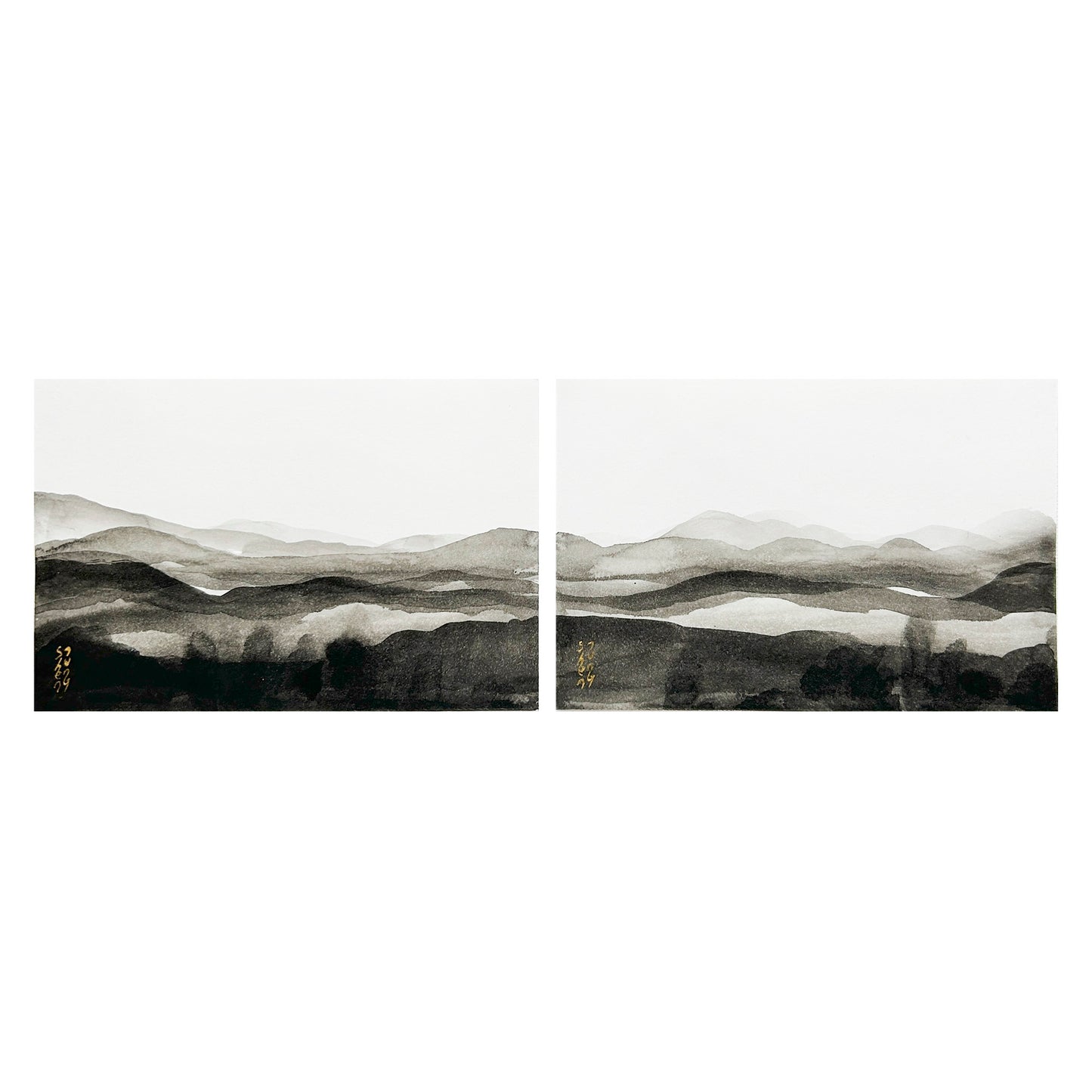 The shades of Le Poët-Laval - Ink Wash Painting