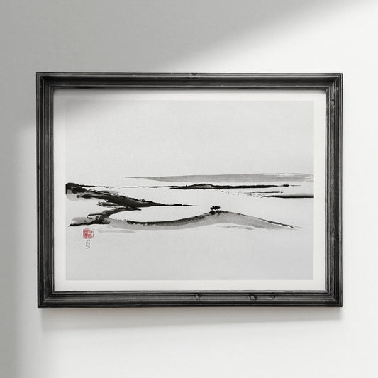 Lac Alqueva II - Peinture Lavis