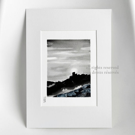 Tirage - La lune à 6 h en novembre