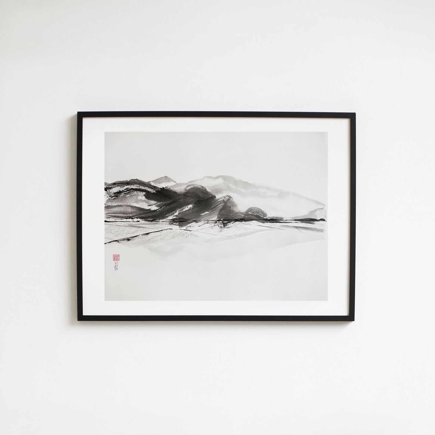 Print - In the train to eastern Taiwan - Ink wash painting