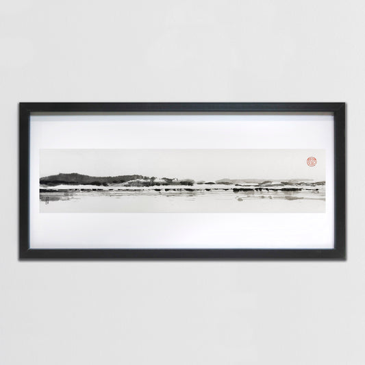 Horizon Mist - Ink Wash Painting