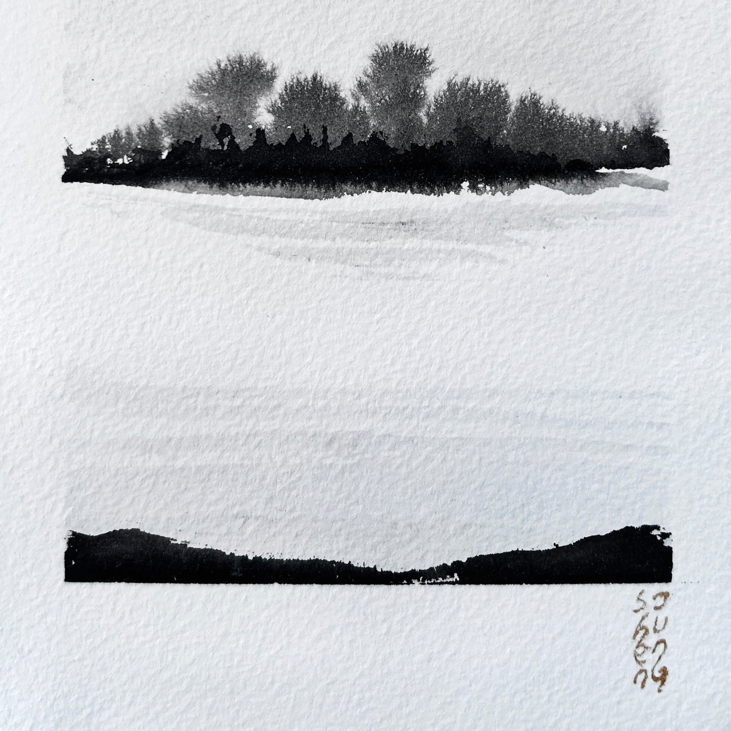 La Sein and elsewhere - Ink Wash Painting