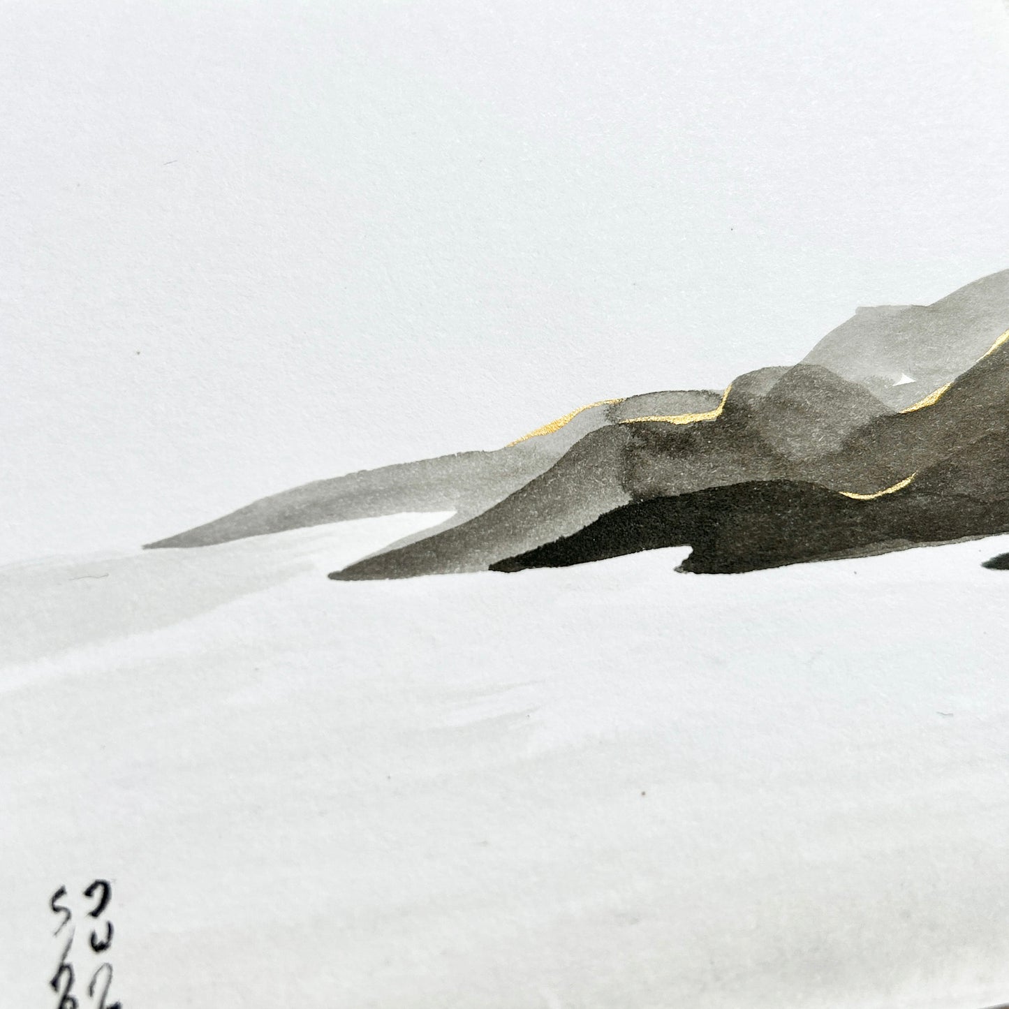 Corsica in Carré 02 - Ink Wash Painting