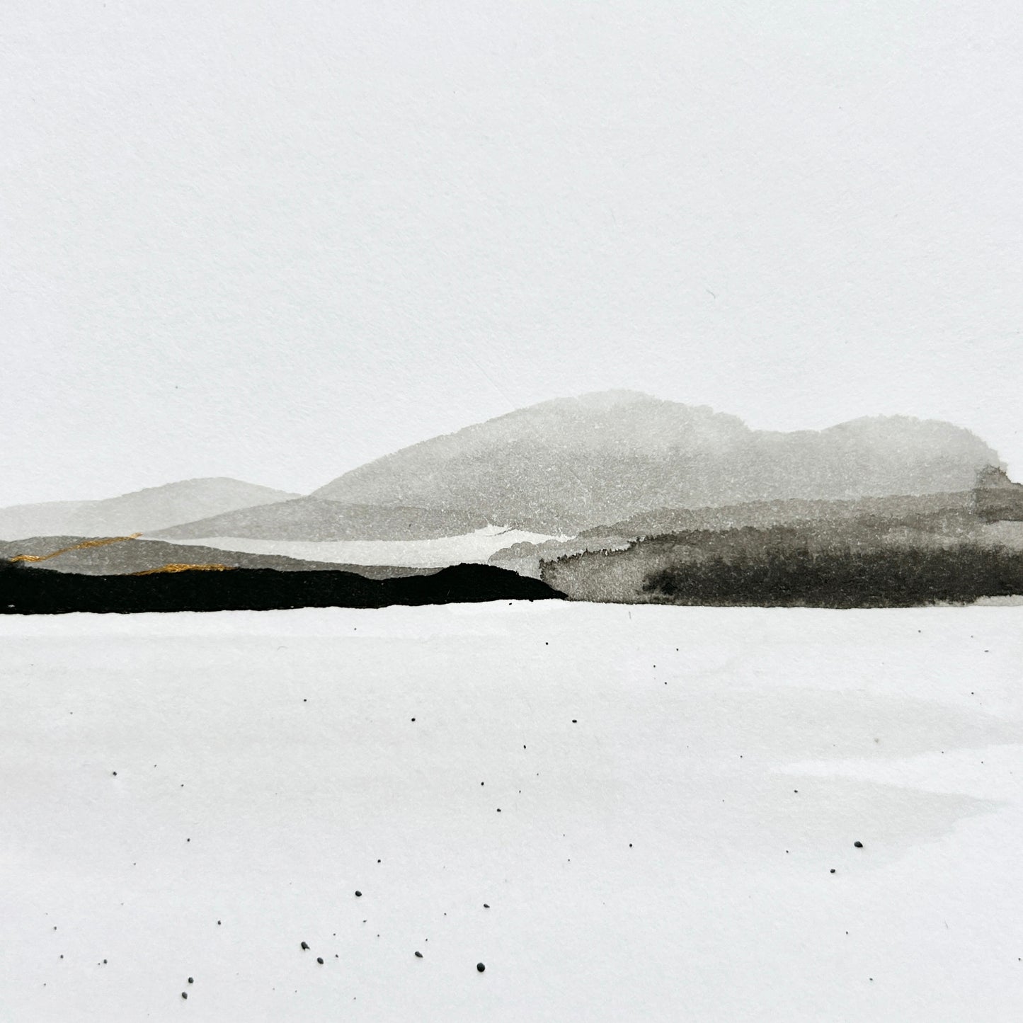 Corsica in Carré 03 - Ink Wash Painting