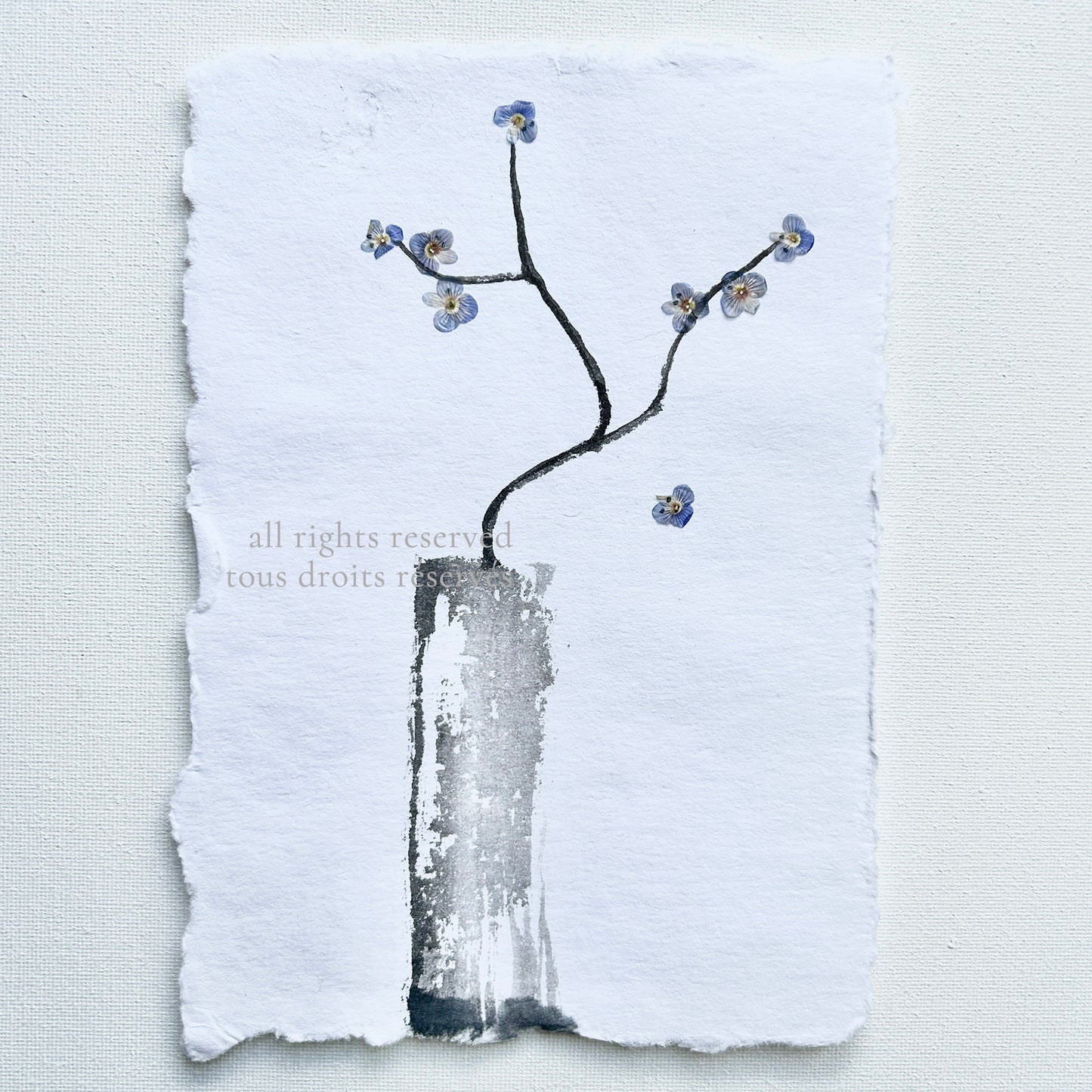 The Ikebana Garden 001 - Herbarium and Ink wash