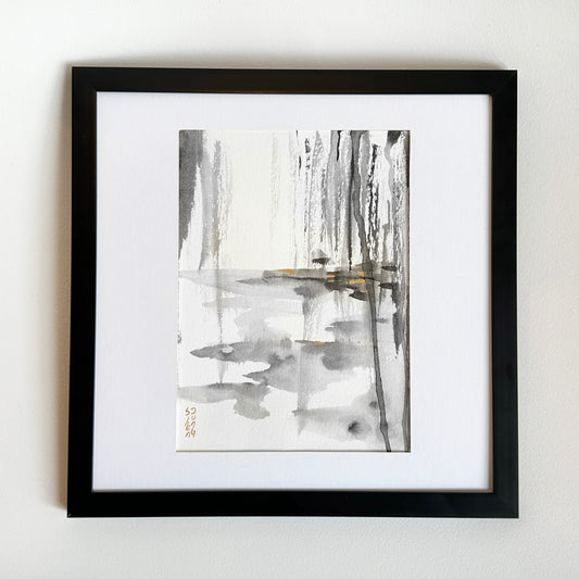 The pond - Ink Wash Painting