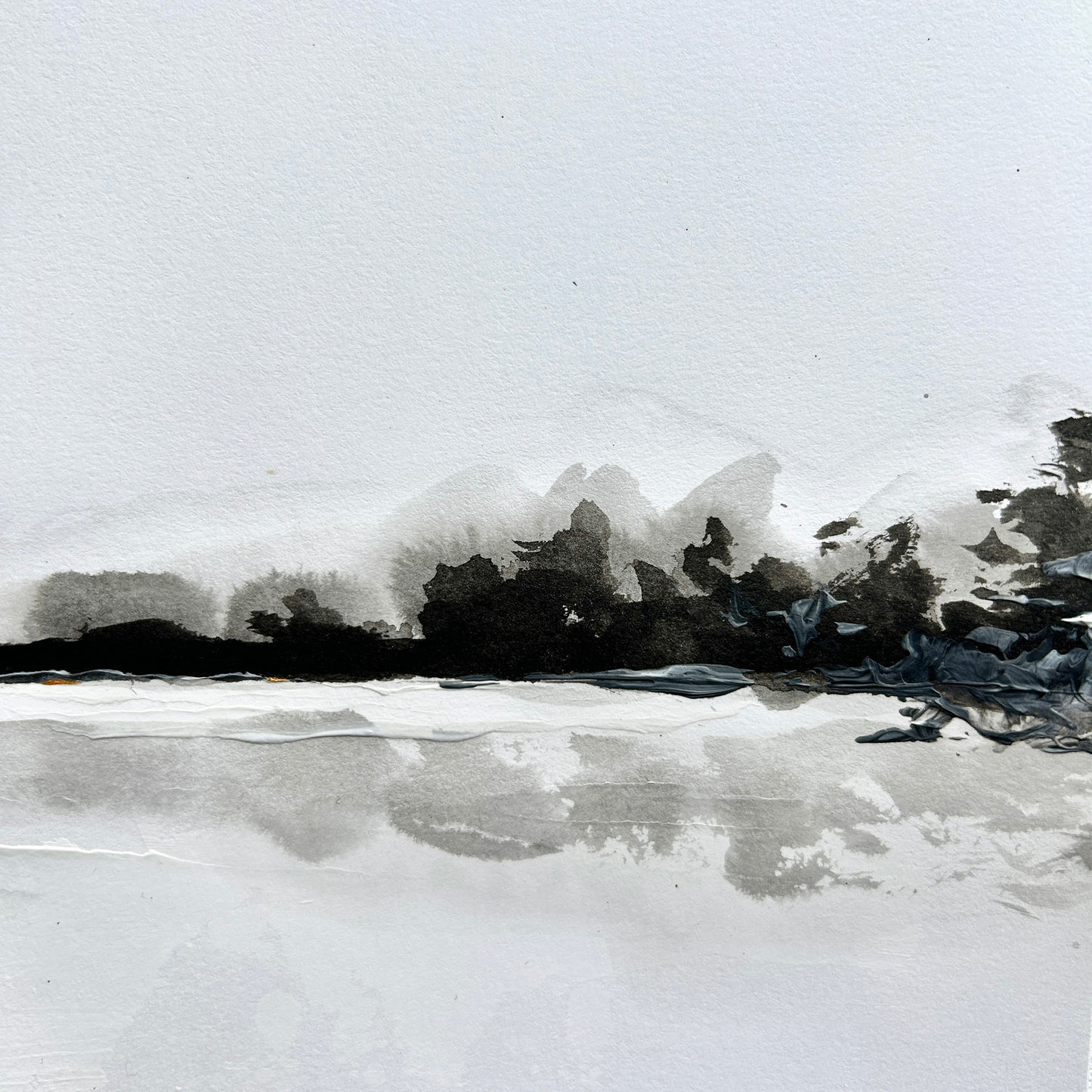 Le Seine 009 - Ink wash painting